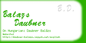 balazs daubner business card