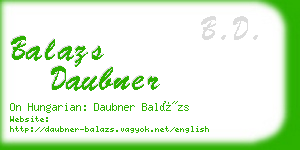 balazs daubner business card